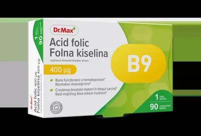Dr. Max Acid folic 400 mcg​, 90 comprimate filmate