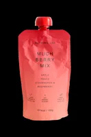 Piure pasteurizat din fructe cu mere piersici capsuni si zmeura, 180g, Nutrino Lab