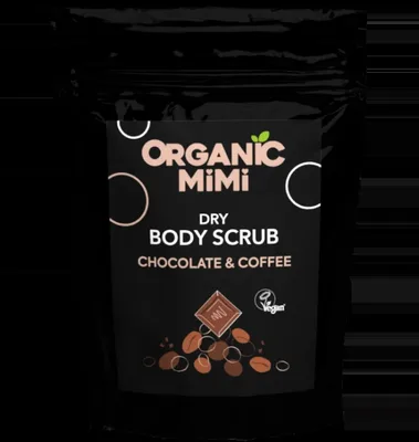Scrub de corp energizant cu ciocolata si cafea, 150g, Organic Mimi