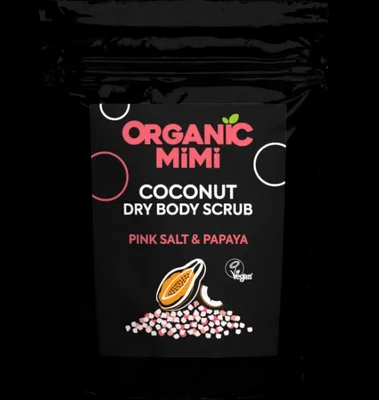 Scrub de corp cu sare roz si papaya & cocos, 150g, Organic Mimi