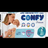 Scutece pentru copii Eco Premium Mini Nr. 2 pentru 3 – 6kg, 40 bucati, Confy