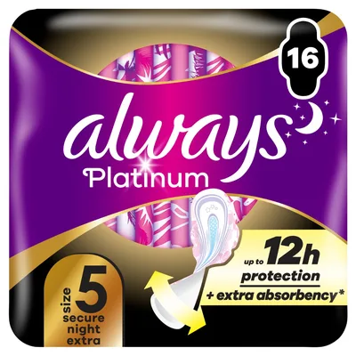 Absorbante Platinum Secure Night, 10 bucati, Always