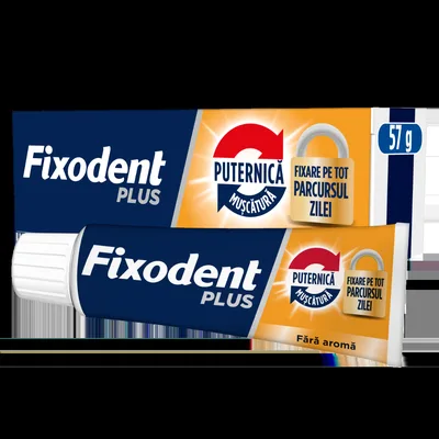 Crema adeziva Plus Strong Bite pentru proteza dentara completa si partiala, 57ml, Fixodent