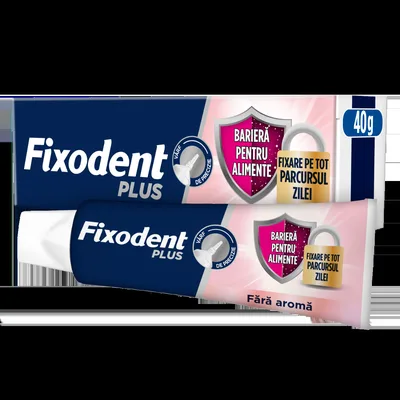 Adeziv pentru proteza dentara Plus Food Barrier, 40g, Fixodent