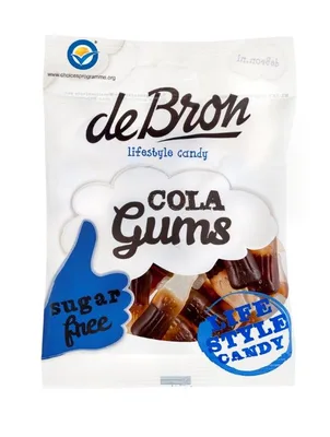 Jeleuri gumate cu aroma de cola fara zahar si fara gluten, 100g, Debron