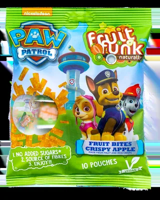 Gustare din fructe cu mar crocant Paw Patrol, 100g, Fruit Funk