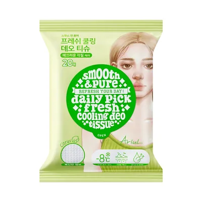 Servetele deodorante Smooth & Pure Fresh Cooling, 20 bucati, Ariul