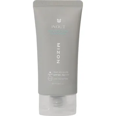 Crema pentru fata cu SPF50+ PA++++ Inout Daily Soothing, 50ml, Mizon