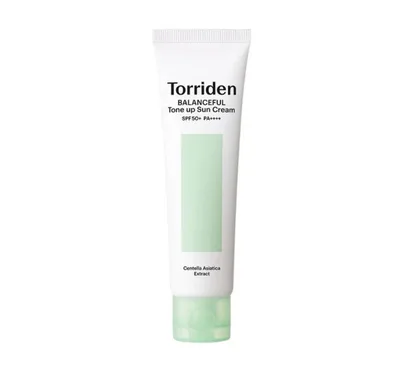 Crema de fata tonifianta cu protectie SPF50+ PA++++ cu Cica Balanceful, 60ml, Torriden