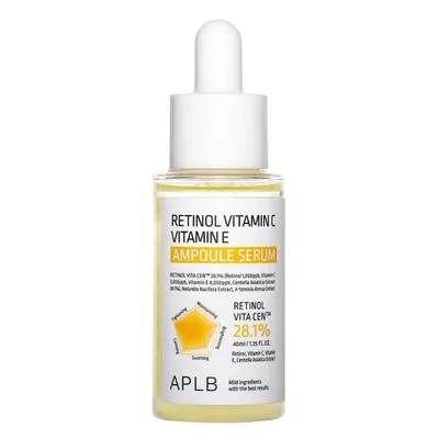 Ser facial Ampoule cu Retinol si Vitamina C & E, 40ml, APLB