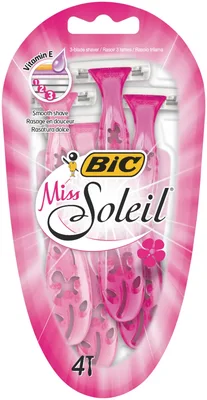 Pachet Aparat de ras Miss Soleil, 4 bucati, BIC