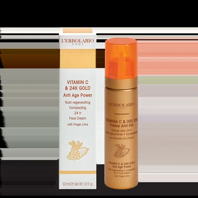 L’Erbolario Crema de fata Vitamina C si Aur de 24K, 50ml