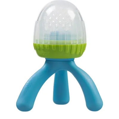 Dispozitiv de hranire din silicon pentru +4 luni Albastru/Verde, 1 bucata, Bbox