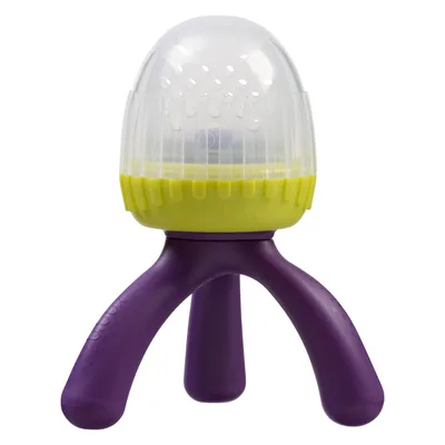 Dispozitiv de hranire din silicon pentru +4 luni Mov/Verde, 1 bucata, Bbox