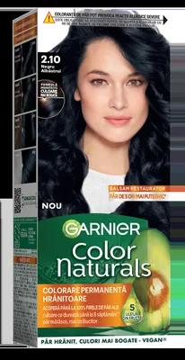 Vopsea de par permanenta Color Naturals 2.10 Negru Albastrui, 112ml, Garnier
