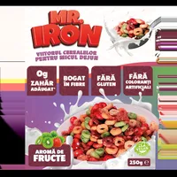Cereale din ovaz fara zahar si fara gluten Fructe inghetate, 250g, Mr. Iron