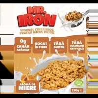 Cereale din ovaz fara zahar si fara gluten Miere inghetata, 250g, Mr. Iron