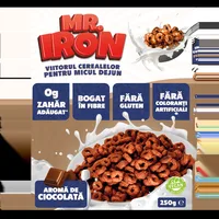 Cereale din ovaz fara zahar si fara gluten Ciocolata inghetata, 250g, Mr. Iron