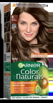 Vopsea de par permanenta Color Naturals 5 Saten Deschis, 112ml, Garnier