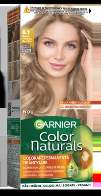Vopsea de par permanenta Color Naturals 8.1 Blond Cenusiu Deschis, 112ml, Garnier