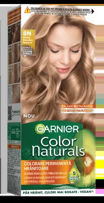 Vopsea de par permanenta Color Naturals 8N Blond Deschis Natural, 112ml, Garnier