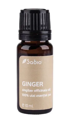 Ulei esential pur de ghimbir (zingiber officinale oil), 10ml, Sabio