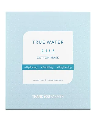 Masca de fata din bumbac True Water Deep, 25ml, Thank You Farmer