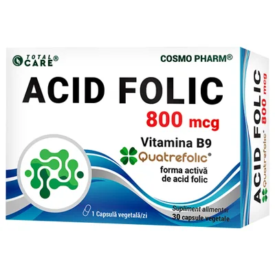 Acid Folic Quatrefolic 800mcg, 30 capsule, Cosmopharm