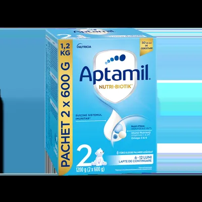 Lapte de continuare pentru 6-12 luni NUTRI-BIOTIK 2, 1200g, Aptamil