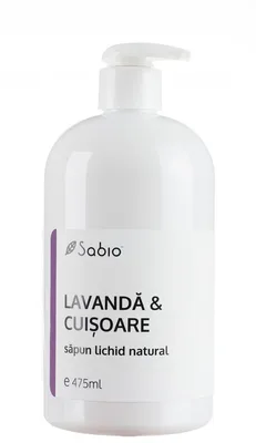 Sapun lichid natural cu lavanda si cuisoare, 1000ml, Sabio
