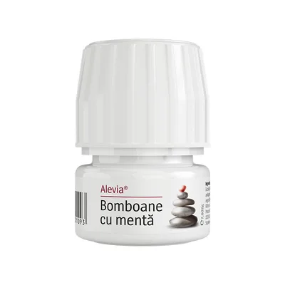 Bomboane cu menta, 60 comprimate, Alevia