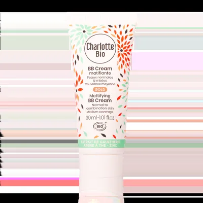 BB Cream bio matifiant pentru piele normala si mixta Gold, 30ml, Charlotte Bio