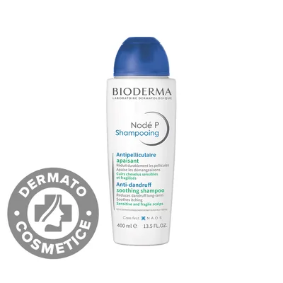 Sampon calmant anti‑matreata pentru scalp sensibil Node P, 400ml, Bioderma