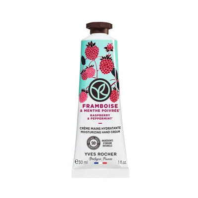 Crema pentru maini cu zmeura si menta piperata, 30ml, Yves Rocher