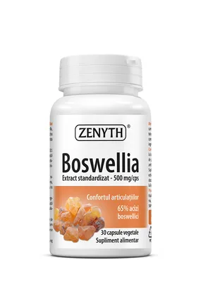 Boswellia 500mg Extract Standardizat, 30 capsule vegetale, Zenyth