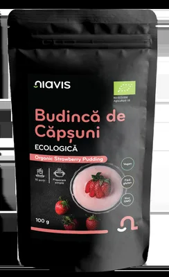 Budinca de capsune fara gluten, 100g, Niavis