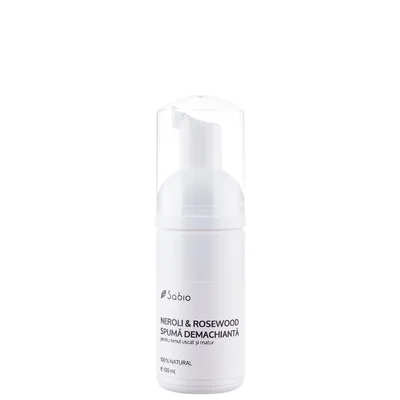Spuma demachianta pentru ten matur si uscat cu extract de Neroli si Rosewood, 100ml, Sabio