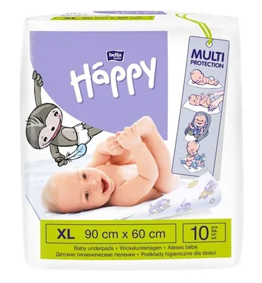 Aleze igienice absorbante Happy 90x60cm, 5 bucati, Bella Baby