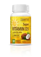 Super Vitamina D3 cu ulei de cocos, 120 capsule, Zenyth