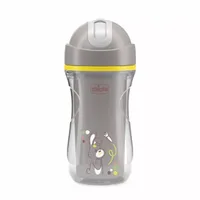 Canuta sport termorezistenta gri cu pai 14 luni+, 266ml, Chicco