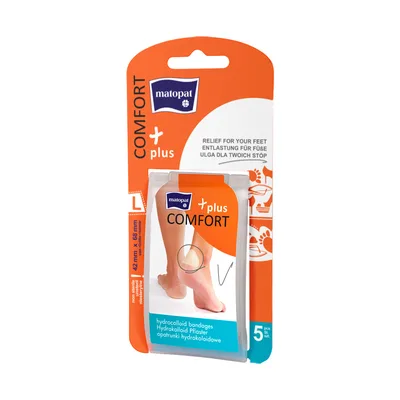 Plasturi hidrocoloidali Comfort Plus Large 42x68mm, 5 bucati, Matopat