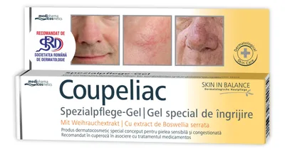 Gel Coupeliac pentru piele sensibila si cuperozica, 20ml, Zdrovit