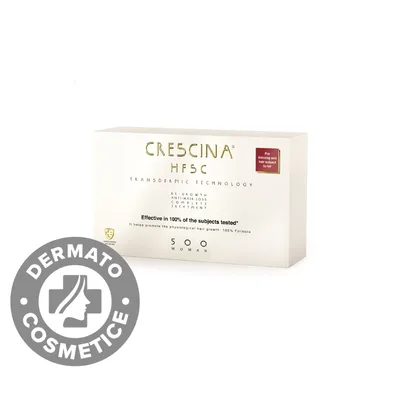 Tratament pentru par HFSC Transdermic 1300 Woman Crescina, 10+10 fiole, Labo
