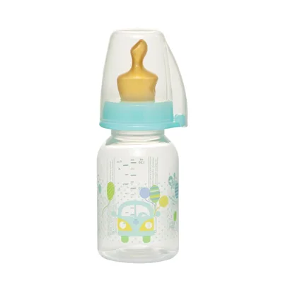 Biberon PP Family unisex cu tetina din latex ortodontica pentru ceai (S) 0-6 luni, 125ml, Nip