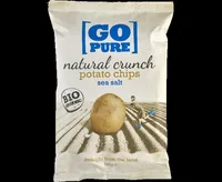 Chipsuri din cartofi cu sare coapte manual fara gluten Bio, 125g, Go Pure