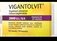 Vigantolvit 2000 UI/SV Vitamina D3, 120 capsule, Catalent