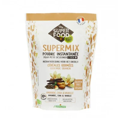 Supermix pentru micul dejun cu migdale, chia si vanilie bio, 350g, Germline
