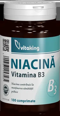Vitamina B3 Niacina 100mg, 100 comprimate, Vitaking