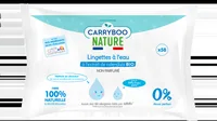 Servetele de apa umede hipoalergenice fara parfum si cu extract de musetel, 58 bucati, Carryboo
