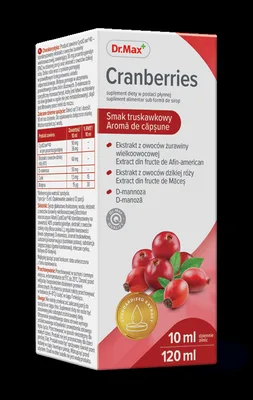 Dr. Max Sirop cranberries, 120ml
